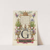 Guide for Constructing the Letter G (1561–1596) by Joris Hoefnagel