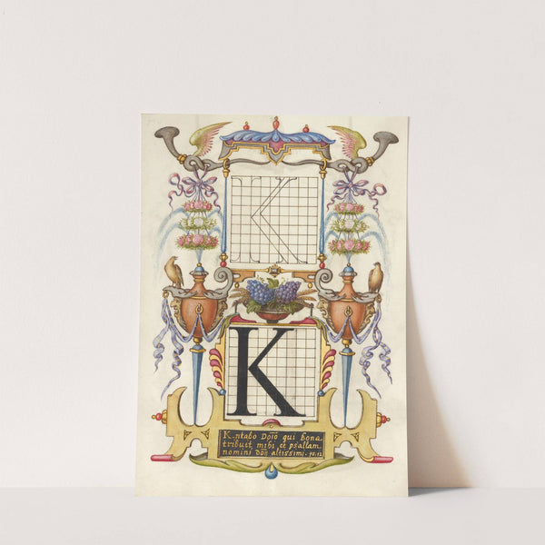 Guide for Constructing the Letter K (1561–1596) by Joris Hoefnagel