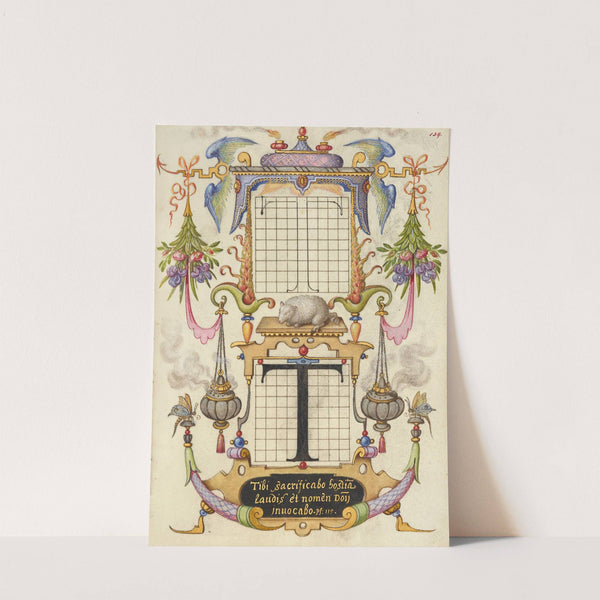 Guide for Constructing the Letter T (1561–1596) by Joris Hoefnagel