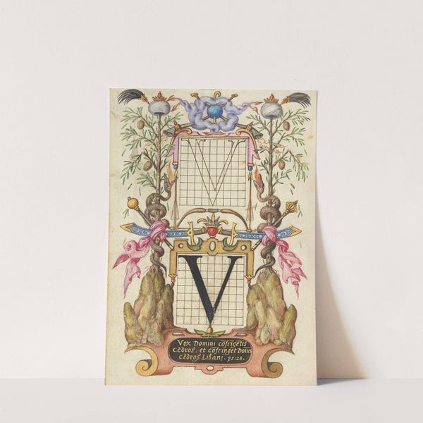 Guide for Constructing the Letter V (1561–1596) by Joris Hoefnagel
