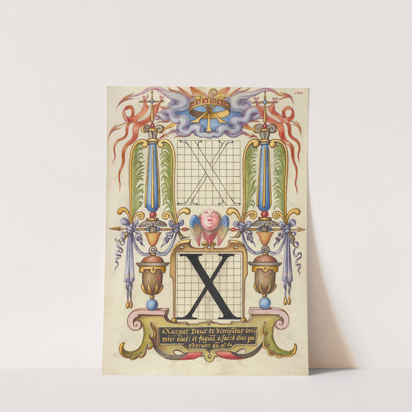 Guide for Constructing the Letter X (1561–1596) by Joris Hoefnagel