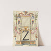 Guide for Constructing the Letter Z (1561–1596) by Joris Hoefnagel