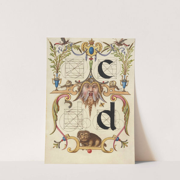 Guide for Constructing the Letters c and d (1561–1596) by Joris Hoefnagel