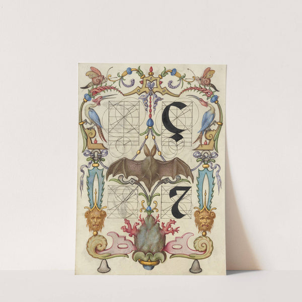 Guide for Constructing the Letters ç and tironian et (1561–1596) by Joris Hoefnagel