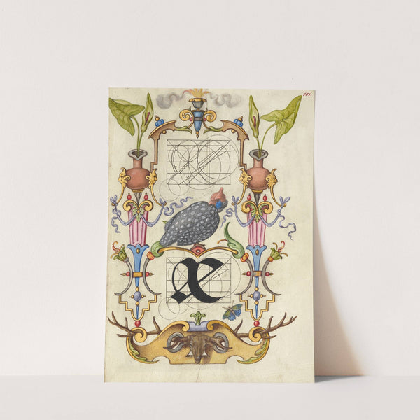 Guide for Constructing the Ligature ae (1561–1596) by Joris Hoefnagel