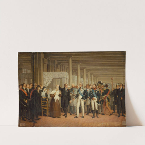 Guillaume Dupuytren (1777-1835), à l'Hôtel-Dieu, présente à Charles X une opérée des yeux by Anonymous