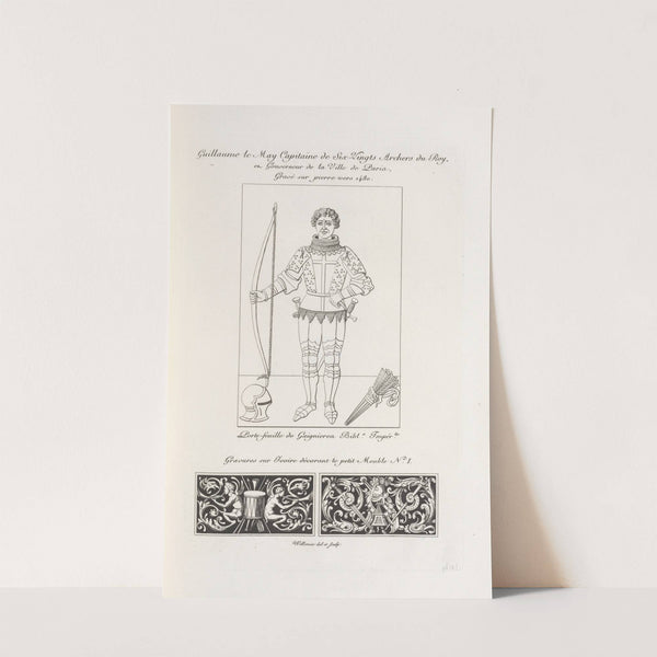 Guillaume le May capitaine de six-vingts archers du roy, et gouverneur de la ville de Paris, gravé sur pierre vers 1480 by Nicolas Xavier Willemin