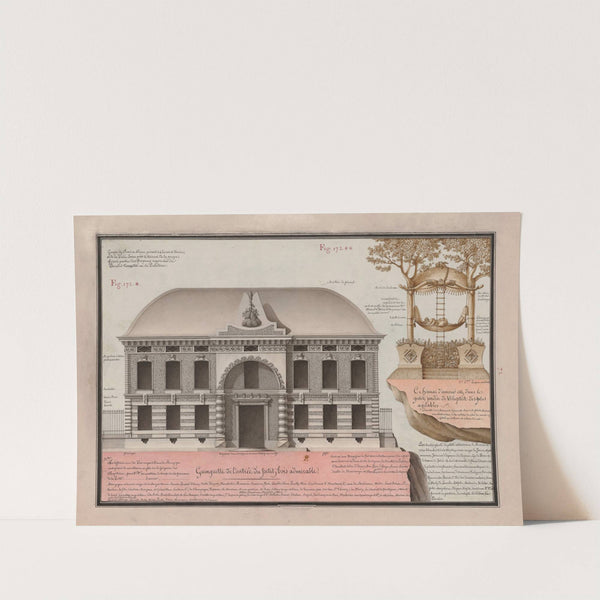 Guinguette de l’entrée du petit bois admirable ; Ce hamac d’amour est dans le petit jardin de voluptés des plus agréables (1777-1825) by Jean Jacques Lequeu
