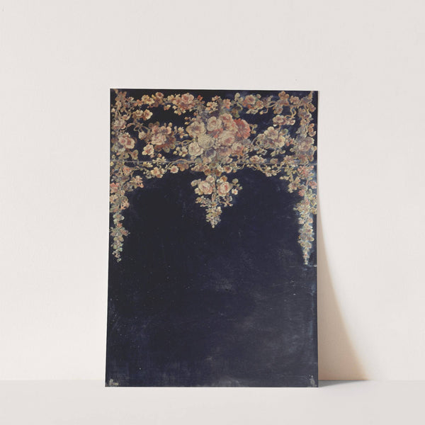 Guirlandes de fleurs. Peinture sur un miroir. by Narcisse-Virgile Diaz de La Peña