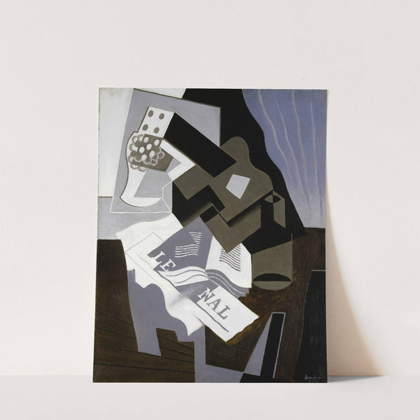 Guitar, Book and Newspaper by Juan Gris