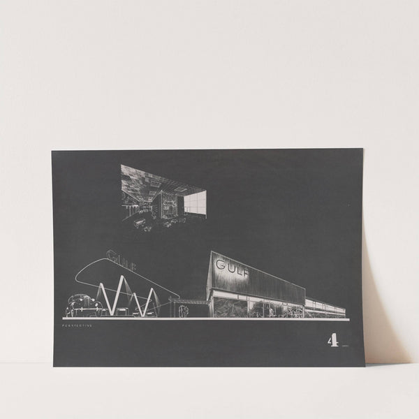 Gulf service station by Victor Alfred Lundy