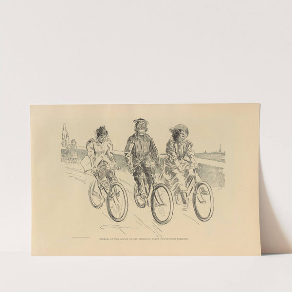 Gullem at the advice of his physician takes out-of-door exercise (1893-1900) by Charles Dana Gibson