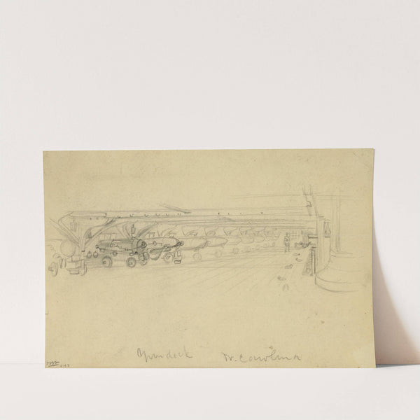 Gun deck, N. Carolina by Alfred Rudolph Waud
