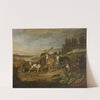 Gundogs against landscape by Adriaen Cornelisz Beeldemaker