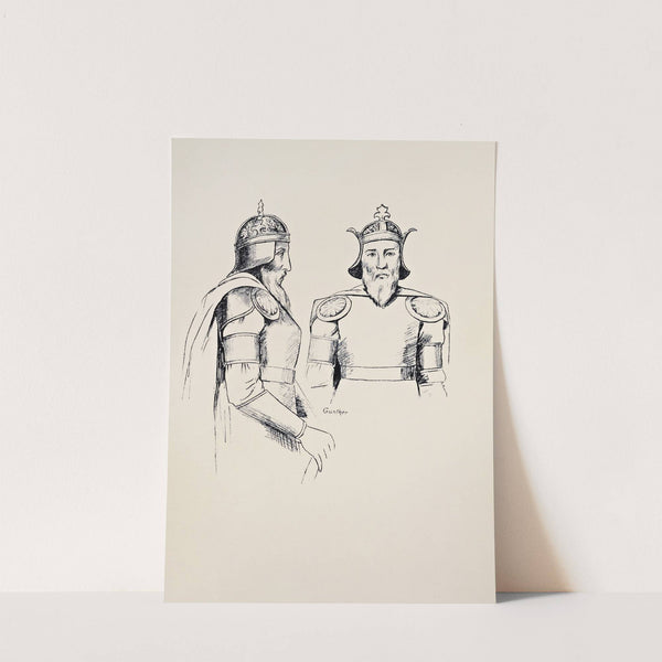 Gunther. Hellblauer Leibrock, dunkelblauer Mantel (1897) by Hans Thoma