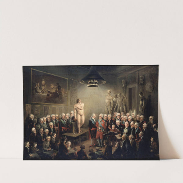 Gustav III's visit to the Royal Academy of Arts by Elias Martin