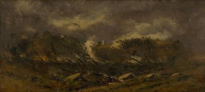Gypsy Camp During a Storm (1910–1930)