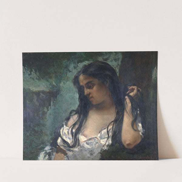 Gypsy In Reflection by Gustave Courbet