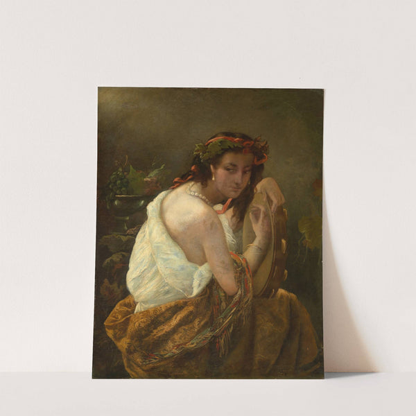 Gypsy with tambourine (1854) by Anselm Feuerbach