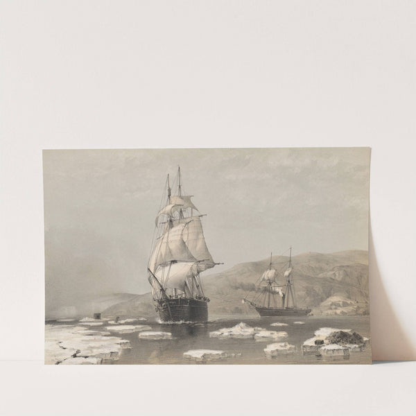 H.M.S. Assistance and Pioneer breaking out of Winter Quarters, 1854 by Walter William May