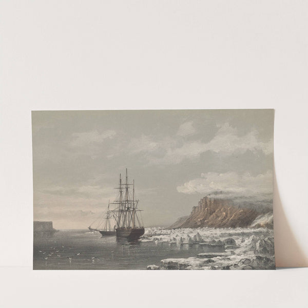 H.M.S. Assistance and Pioneer fast to the Floe, off Cape Majendie, Wellington Channel, 1853 (1855) by Walter William May