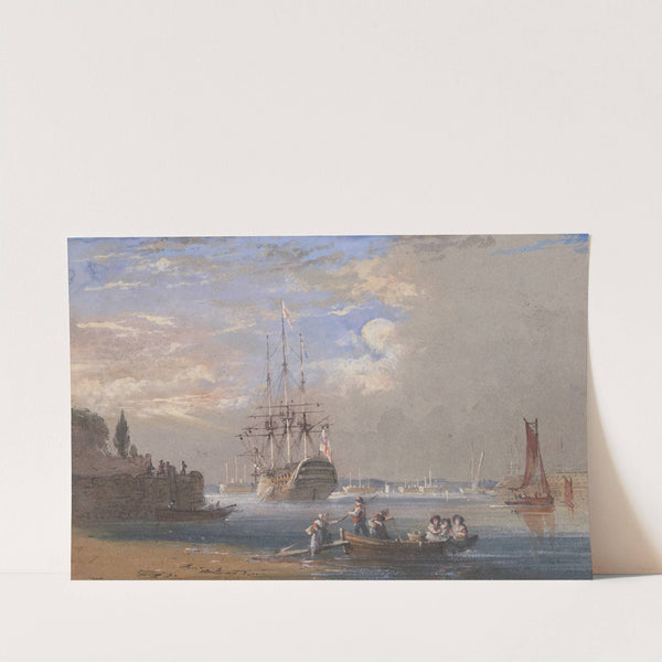 H.M.S. St. Vincent at Plymouth by Nicholas Condy
