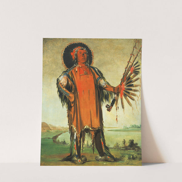 Ha-Na-Tá-Nu-Maúk, Wolf Chief, Head Chief of The Tribe by George Catlin