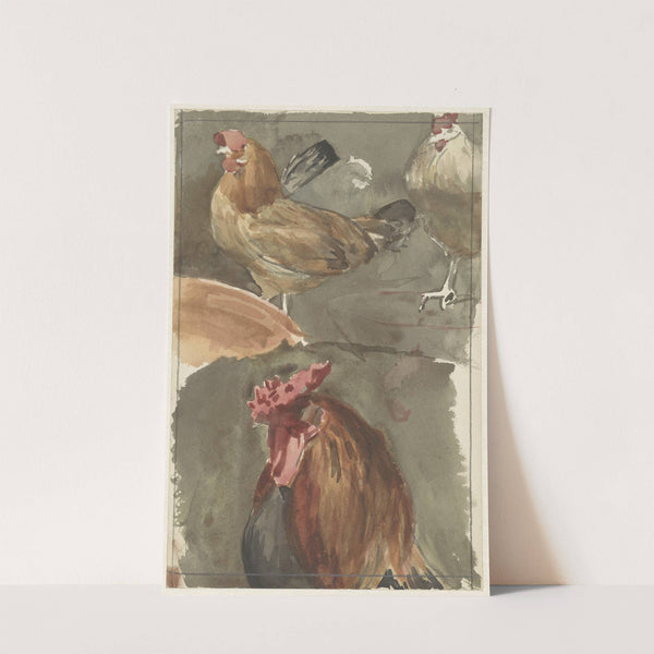 Haan met kippen (1874 - 1925) by Jan Veth