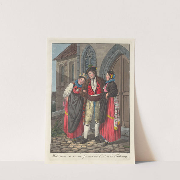 Habit de cérémonie des fiancés du Canton de Fribourg (1808) by Joseph Reinhart