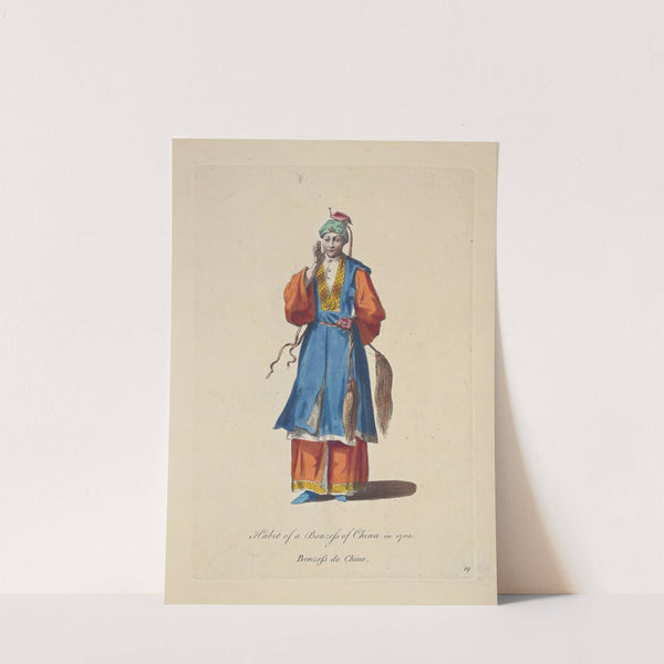 Habit of a bonzess of China in 1700. Bonzess de Chine. (1757-1772) by Charles Grignion
