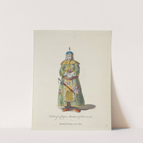 Habit of a Chinese mandarin of war in 1700. Mandarin de guerre de la Chine. (1757-1772) by Charles Grignion