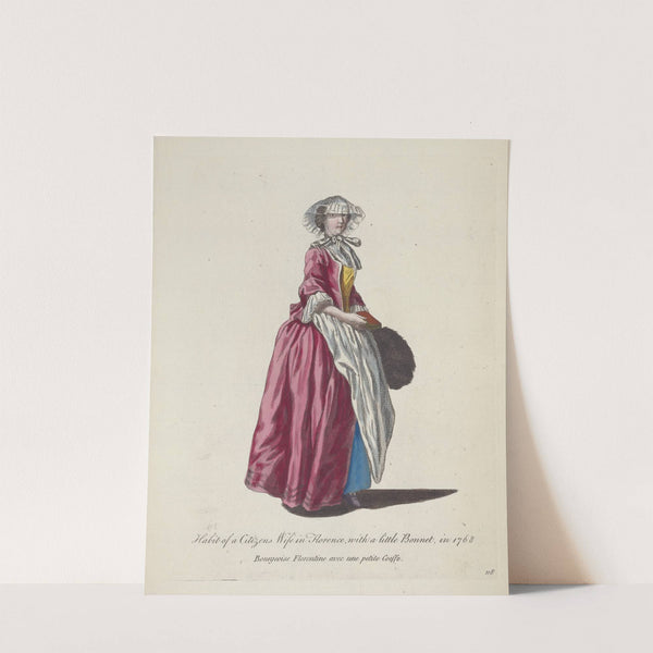 Habit of a citizen’s wife in Florence, with a little bonnet, in 1768 (1757-1772) by Charles Grignion