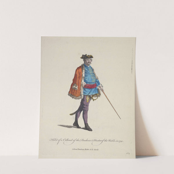 Habit of a colonel of the Pandours & master of the watch in 1742. Colonel Pandoure maiître de la garde. (1757-1772) by Charles Grignion