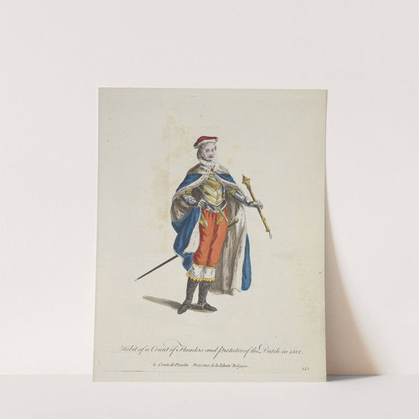 Habit of a count of Flanders and protector of the Dutch in 1582. (1757-1772) by Charles Grignion