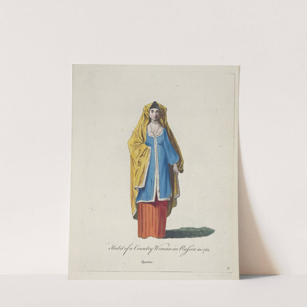 Habit of a country woman in Russia in 1764. Paysanne. (1757-1772) by Charles Grignion