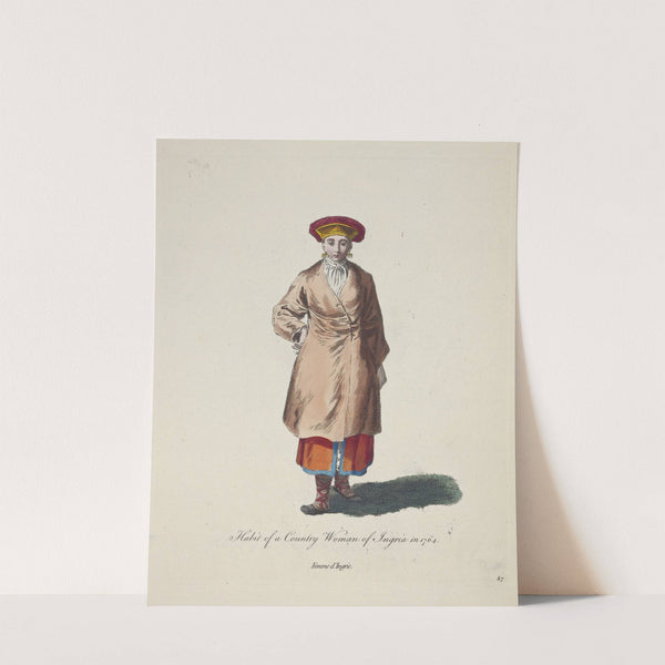 Habit of a country woman of Ingria in 1764. Femme d’Ingrie. (1757-1772) by Charles Grignion