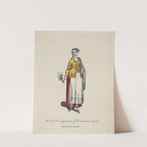 Habit of a countrywoman of Dalecarlia in Sweden. Paysanne de la Dalécarlie. (1757-1772) by Charles Grignion