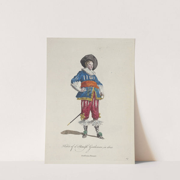 Habit of a Flemish gentleman in 1620. Gentilhomme Flamand. (1757-1772) by Charles Grignion
