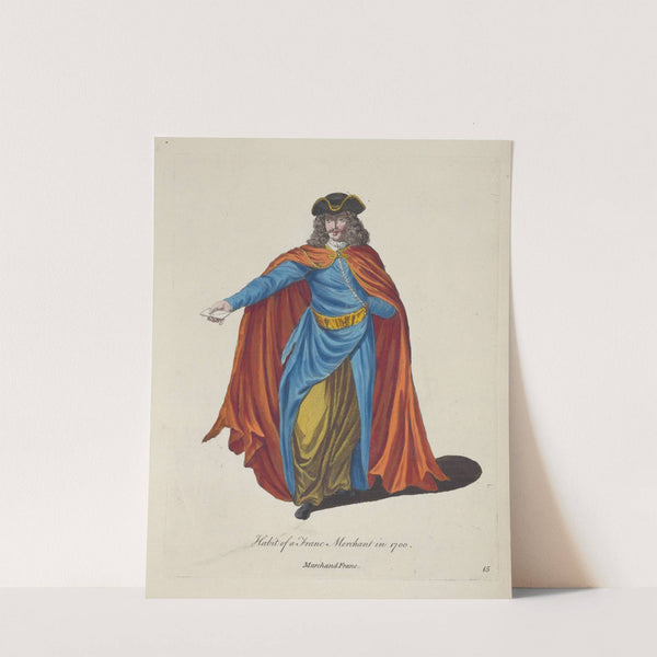 Habit of a Franc Merchant in 1700. Marchand Franc. (1757-1772) by Charles Grignion