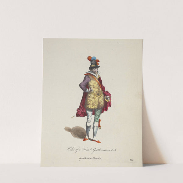 Habit of a French gentleman in 1626. Gentilhomme François. (1757-1772) by Charles Grignion