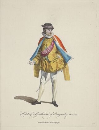 Habit of a gentleman of Burgundy in 1581. Gentilhomme de Bourgogne. (1757-1772)