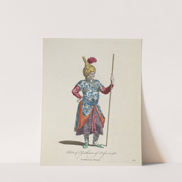 Habit of a gentleman of Persia in 1568. Gentilhomme Persan. (1757-1772) by Charles Grignion