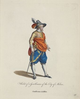 Habit of a gentleman of the City of Milan. Gentilhomme de Milan. (1757-1772)