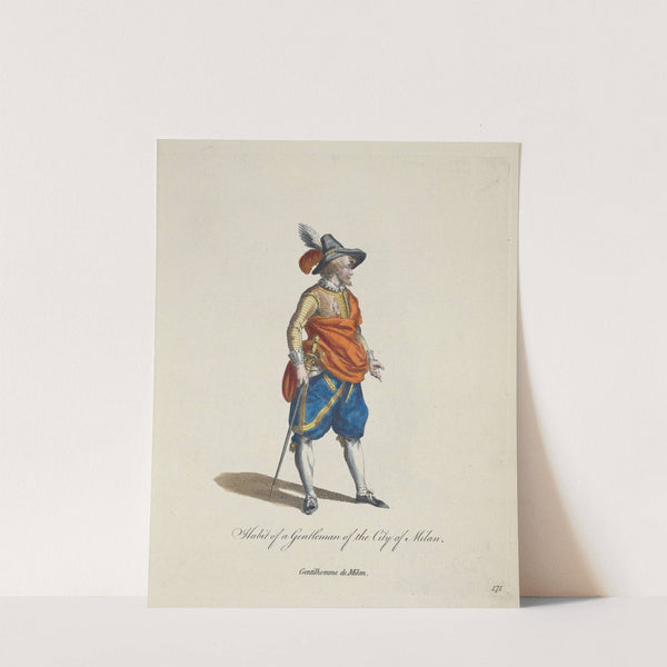 Habit of a gentleman of the City of Milan. Gentilhomme de Milan. (1757-1772) by Charles Grignion
