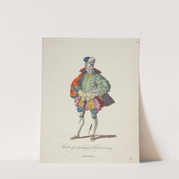 Habit of a German nobleman in 1577. Noble Allemand. (1757-1772) by Charles Grignion