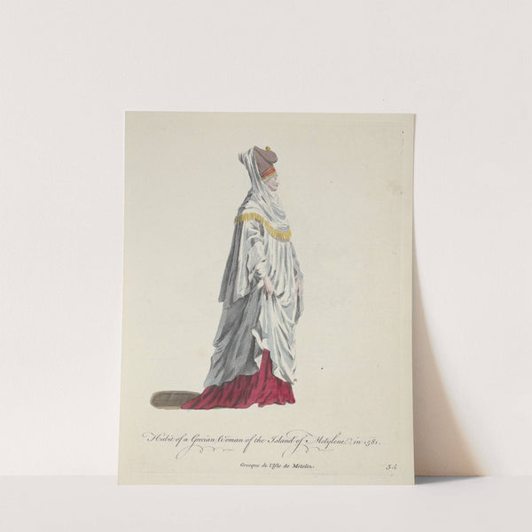 Habit of a Grecian woman of the Island of Metylene in 1581. Grecque de l’Isle de Metelin. (1757-1772) by Charles Grignion