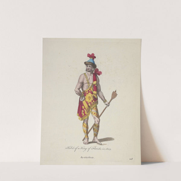 Habit of a king of Florida in 1625. Roy de la Floride. (1757-1772) by Charles Grignion