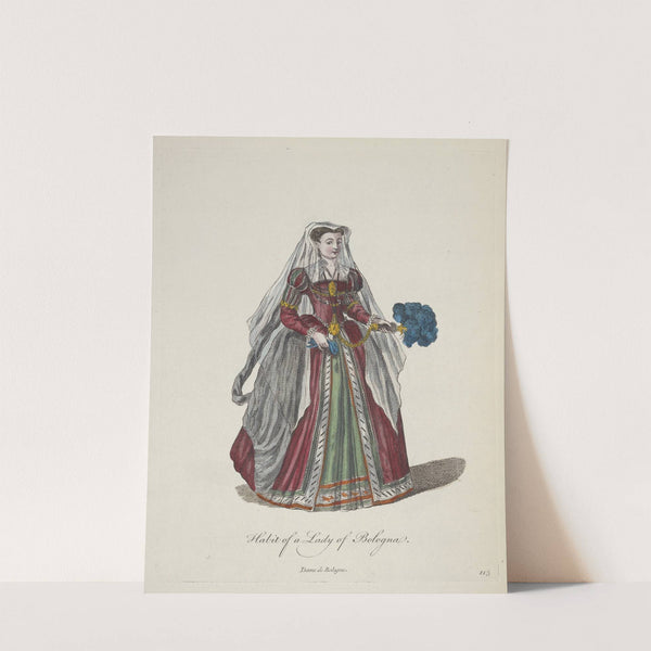 Habit of a lady of Bologna. Dame de Bolonge. (1757-1772) by Charles Grignion