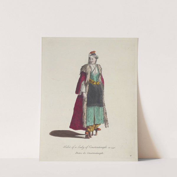Habit of a lady of Constantinople in 1750. Dame de Constantinople. (1757-1772) by Charles Grignion