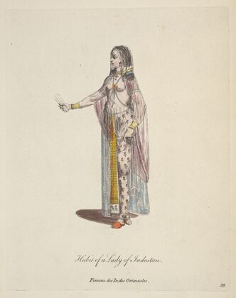 Habit of a lady of Indostan. Femme des Indes Orientales 2 (1757-1772)